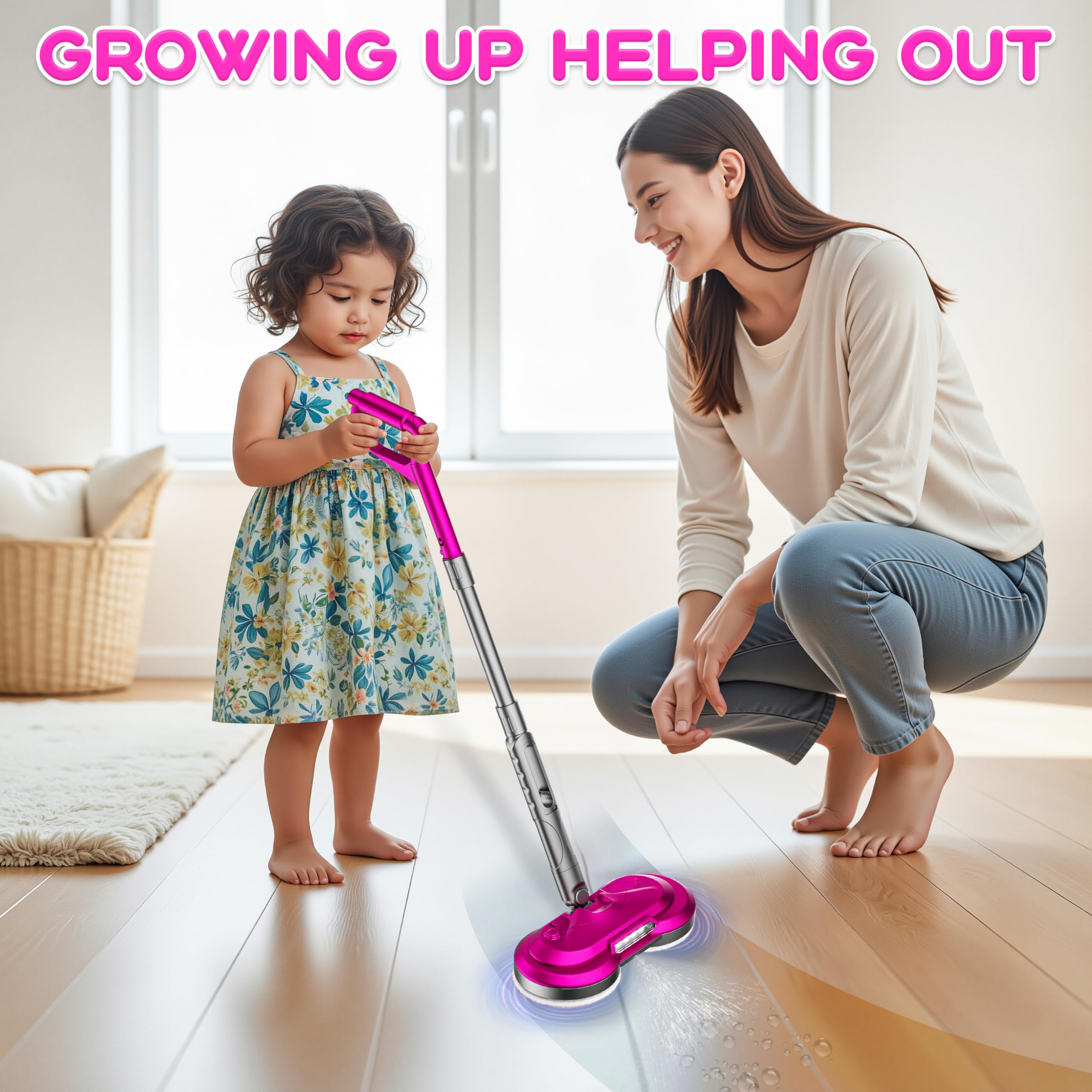 BLAXTEM Mop Toy with four removable, machine-washable pads for quick changes.