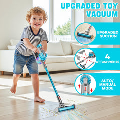 BLAXTEM toy vacuum with suction and lights boosts interactive play.