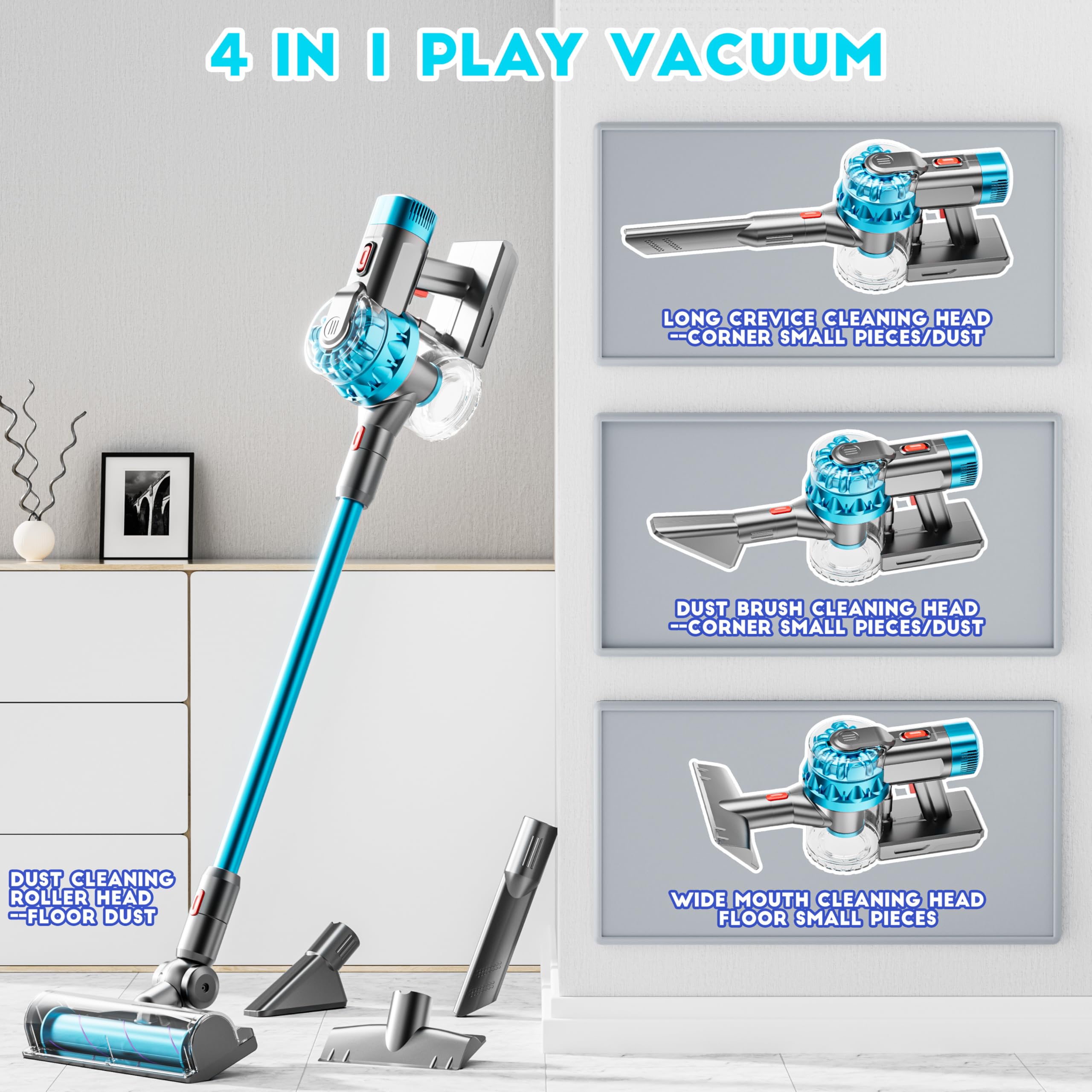 BLAXTEM 4-in-1 kids auto-mode, lets kids observe moving parts during play.