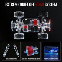 BLBAISH RC car independent suspension for smooth handling on rough terrain
