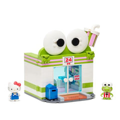 BLDR Keroppi Mart interior with expandable walls for interactive shopping.