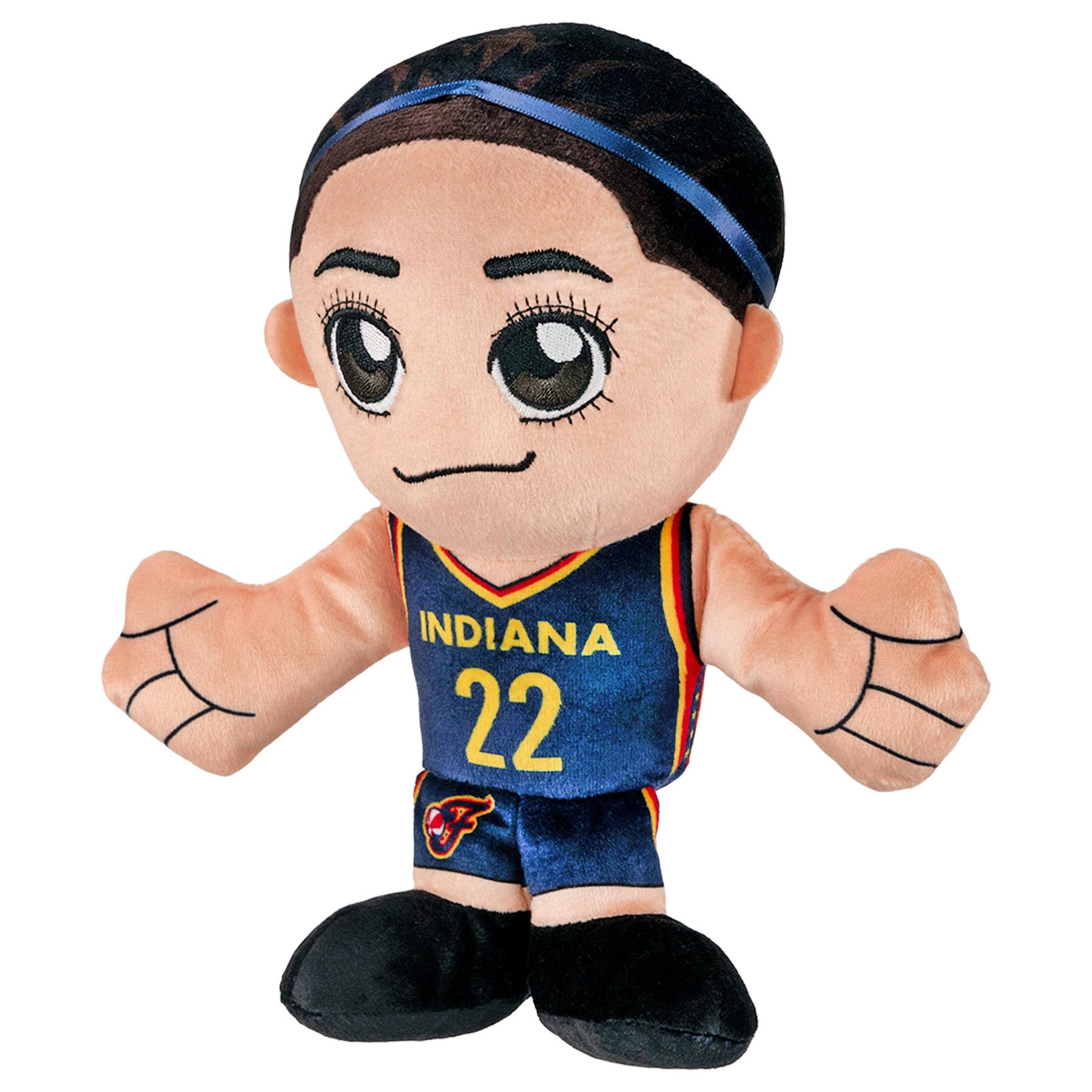 Bleacher Creatures Caitlin Clark plush with bean bag bottom for stable display