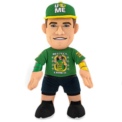 Bleacher Creatures John Cena plush figure stand for easy display and play.