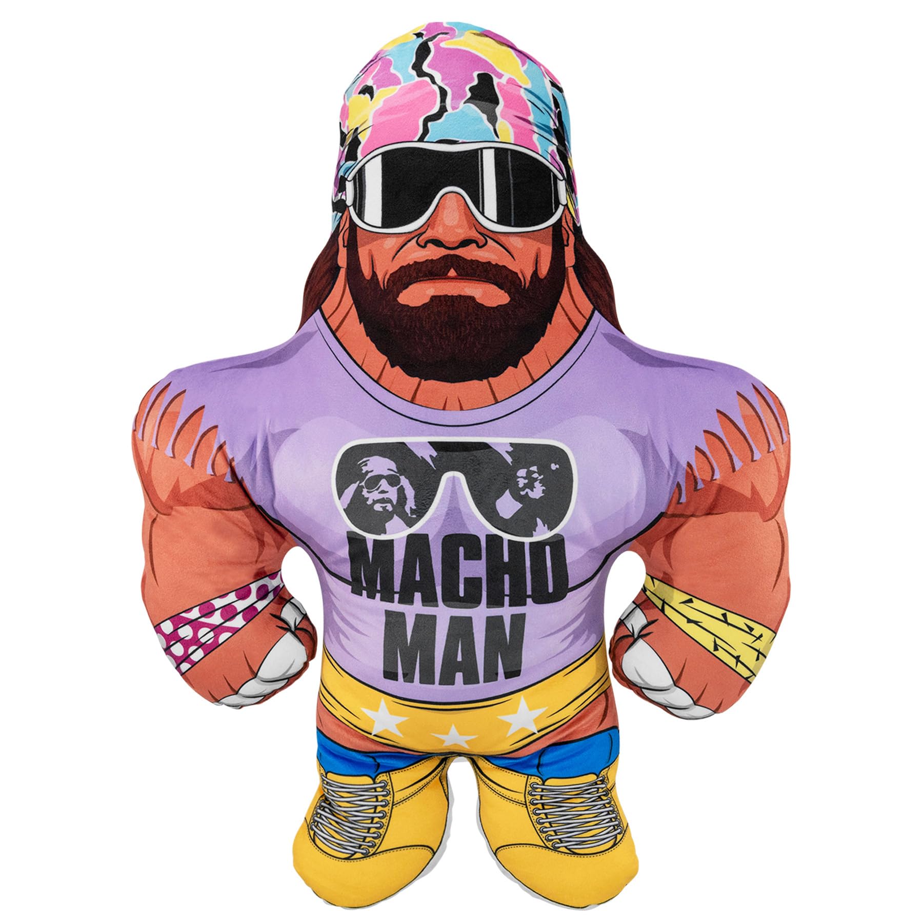 Bleacher Creatures Macho Man Randy Savage Bleacher Buddy front view for display in a game room