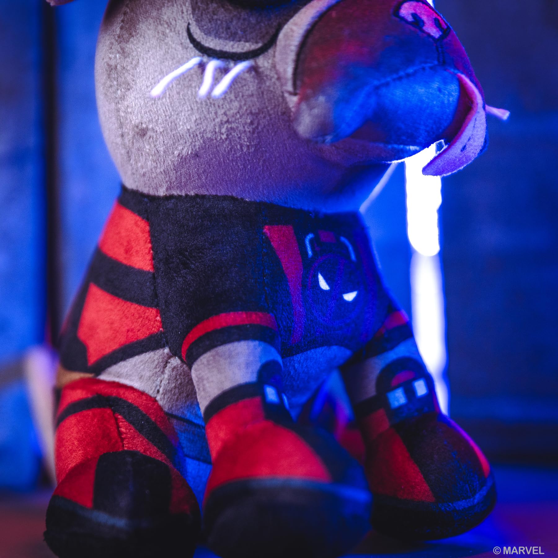Bleacher Creatures Deadpool Dogpool plush designed for display-ready moments