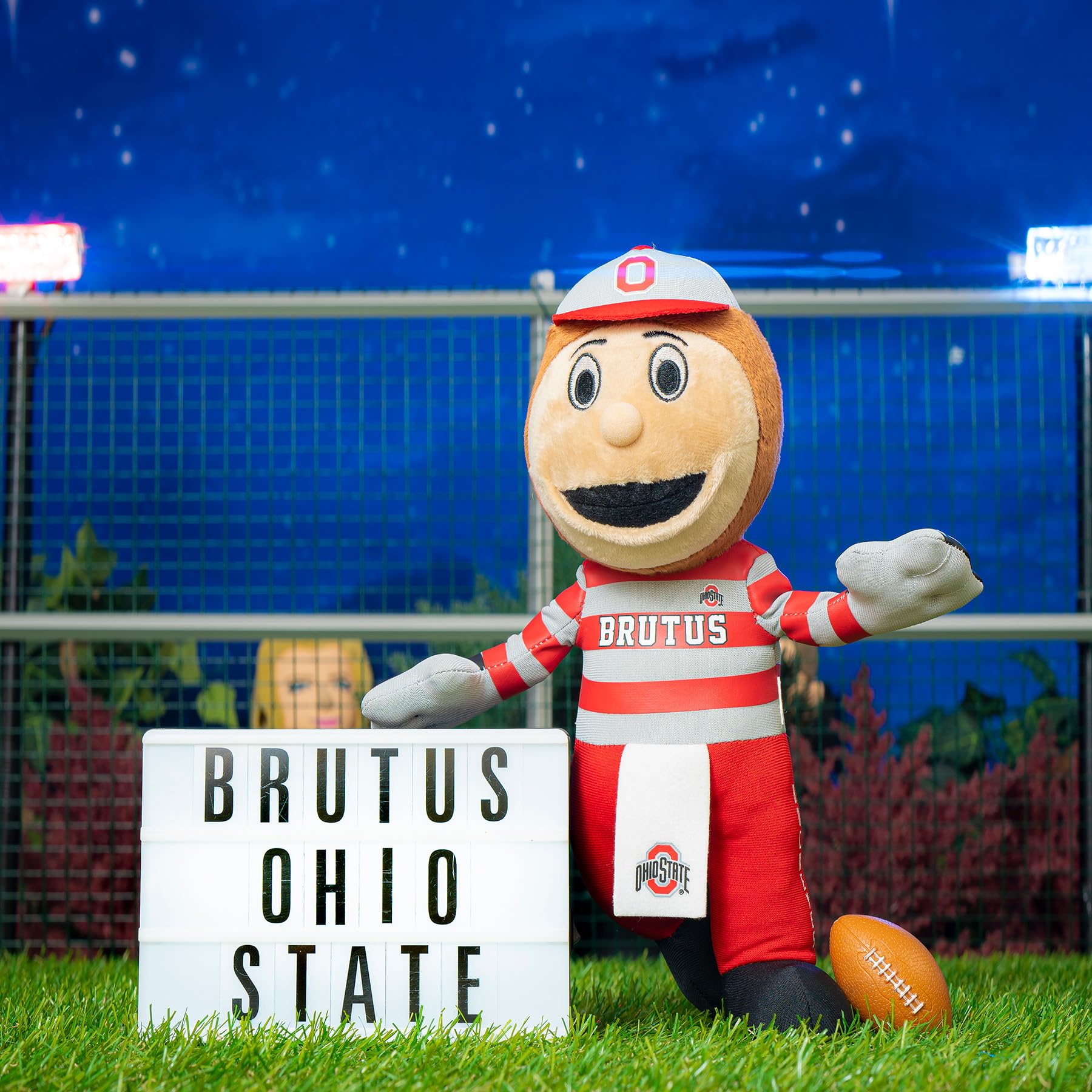 Ohio State Buckeyes Brutus mascot plush ready for shelf display