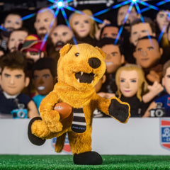Bleacher Creatures Penn State display stand on plush for standalone posing.