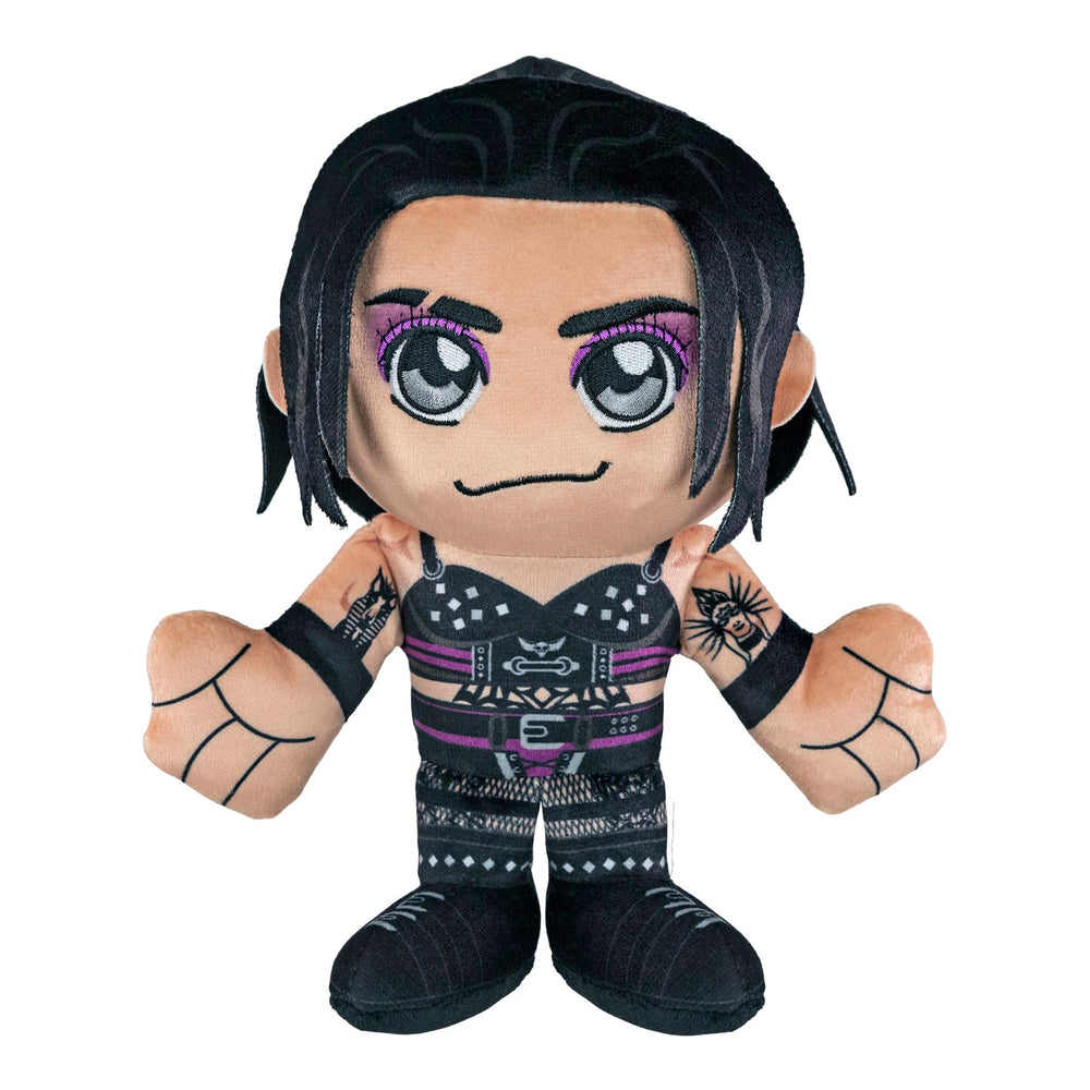 Bleacher Creatures Rhea Ripley plush back view shows full character silhouette
