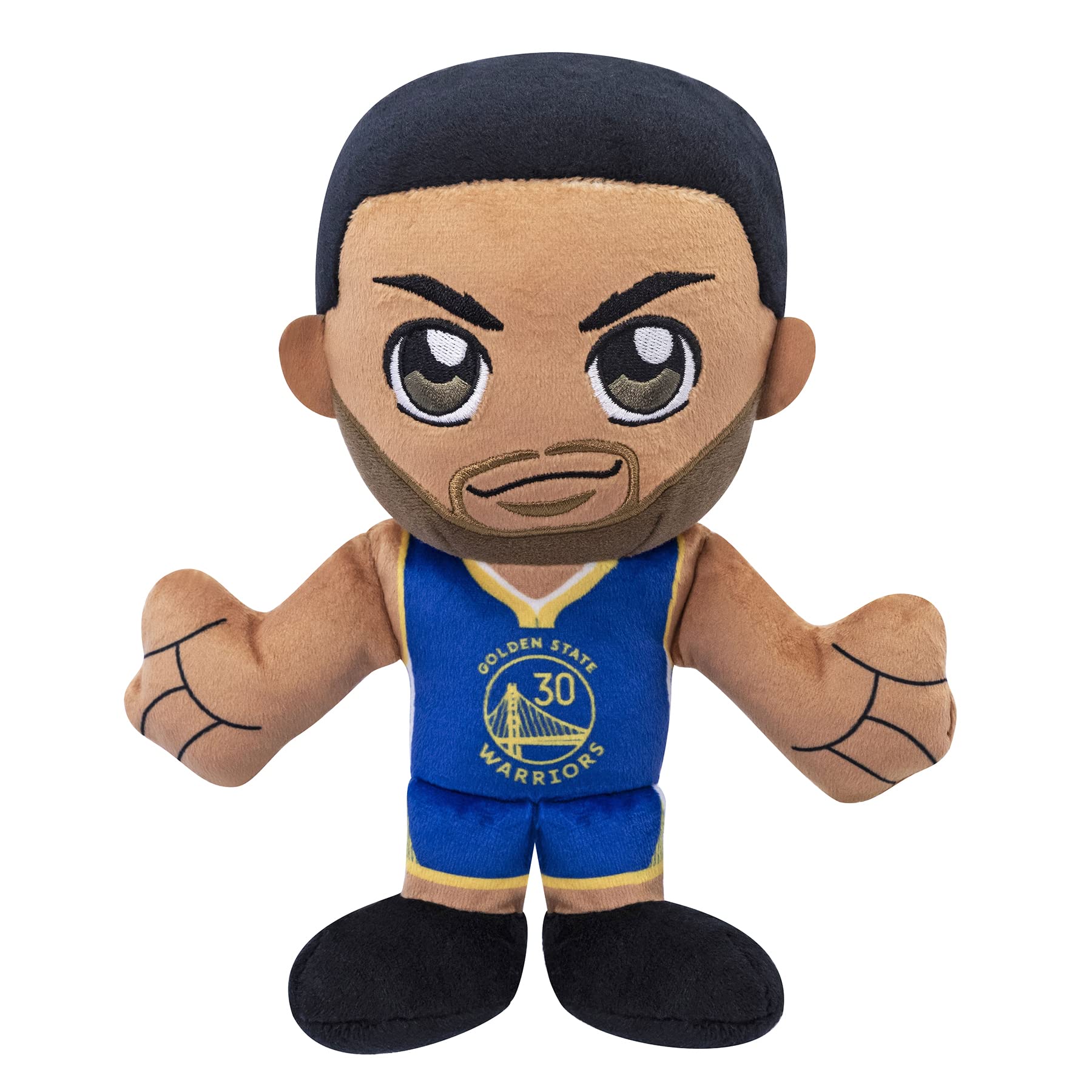 Bleacher Creatures Steph Curry Kuricha sublimated Warriors colors capture authentic look.