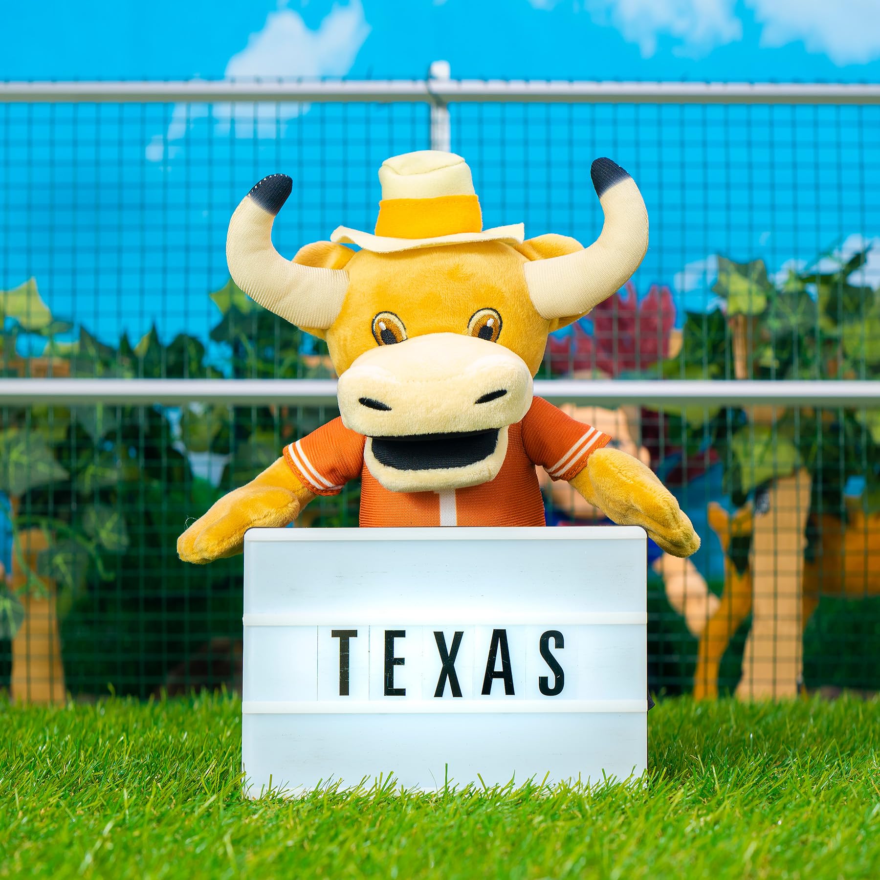 Bleacher Creatures Hook Em 10inch plush side view suitable for shelf decor.