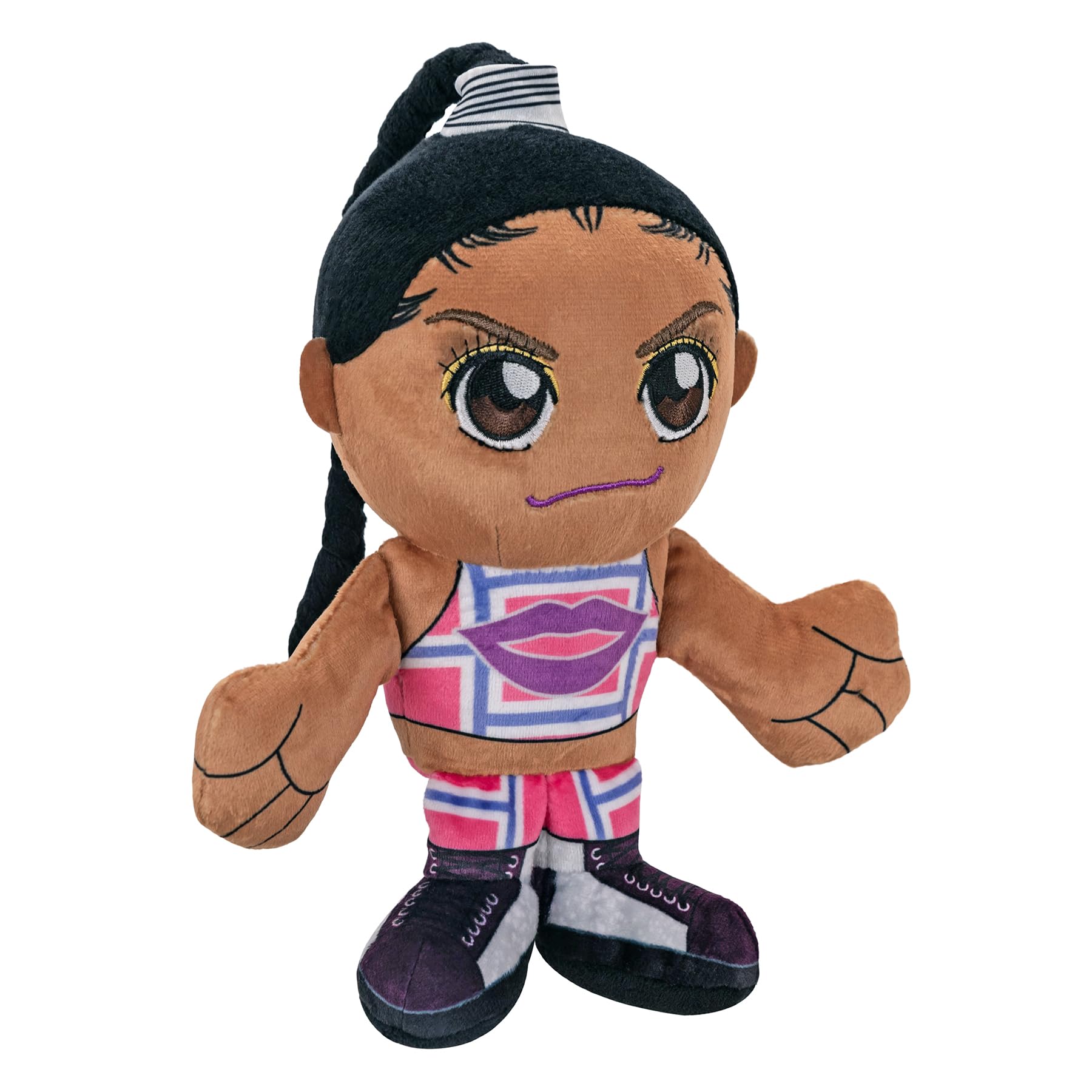 Bleacher Creatures Bianca Belair 8in Kuricha plush gift-ready packaging.