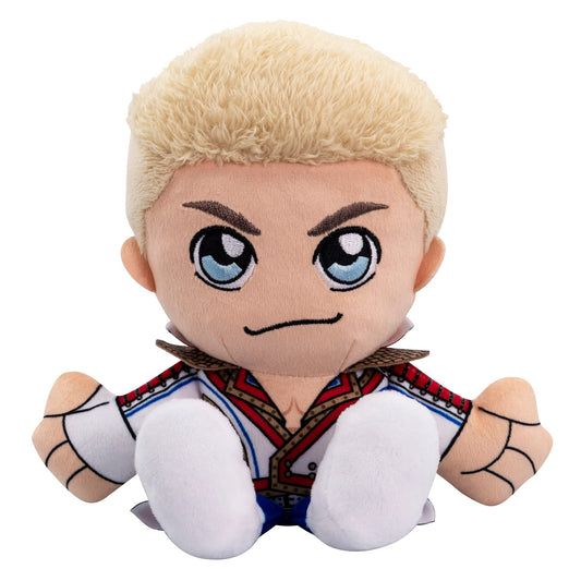 Bleacher Creatures Cody Rhodes 8-inch Kuricha plush for display and play