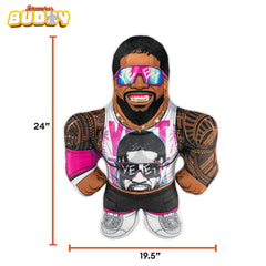 Bleacher Creatures Jey Uso 24-inch plush front view ideal for shelf display.