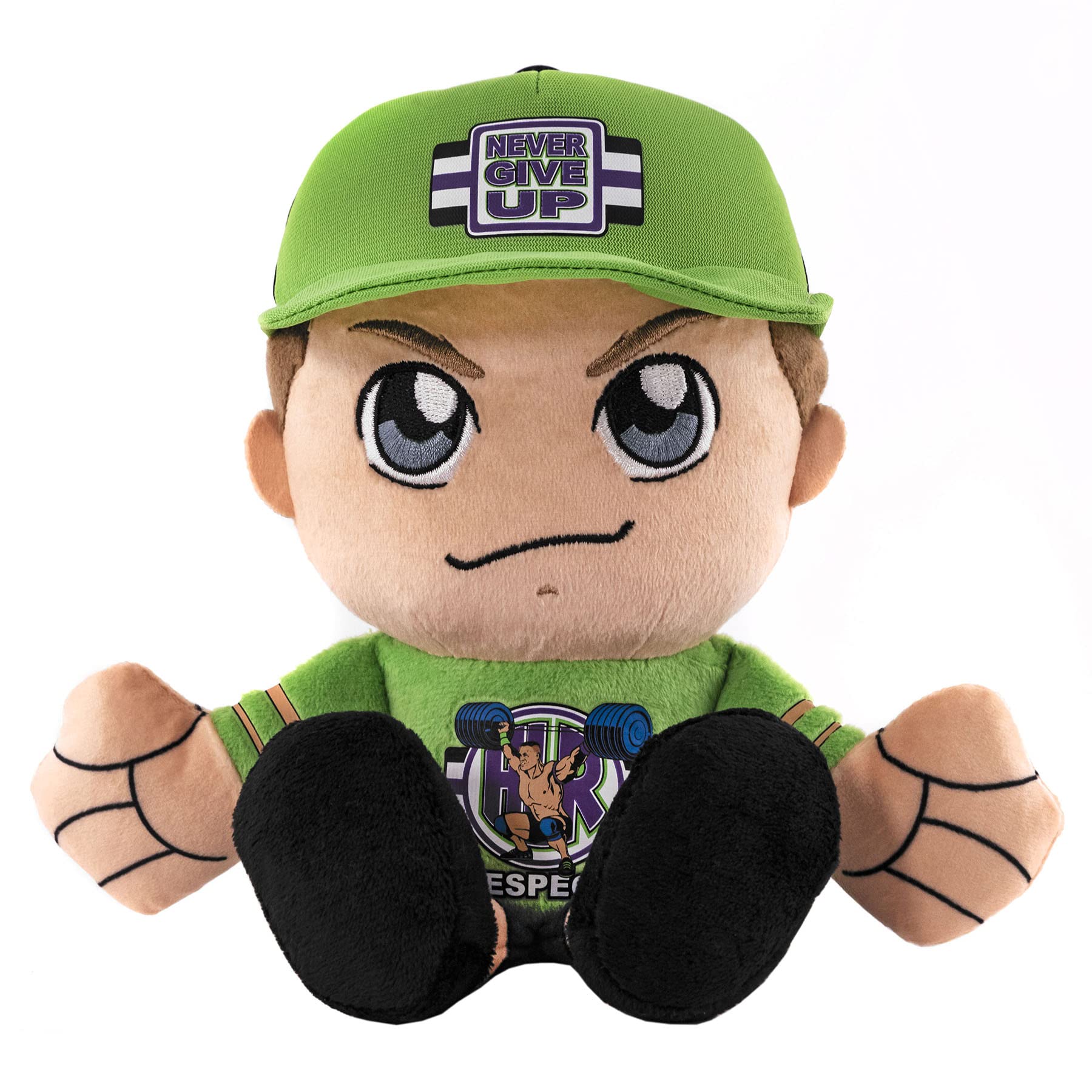 Bleacher Creatures John Cena Kuricha plush front view with cuddly velboa texture.