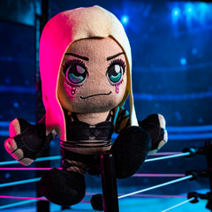 Bleacher Creatures Liv Morgan Kuricha plush perched on shelf