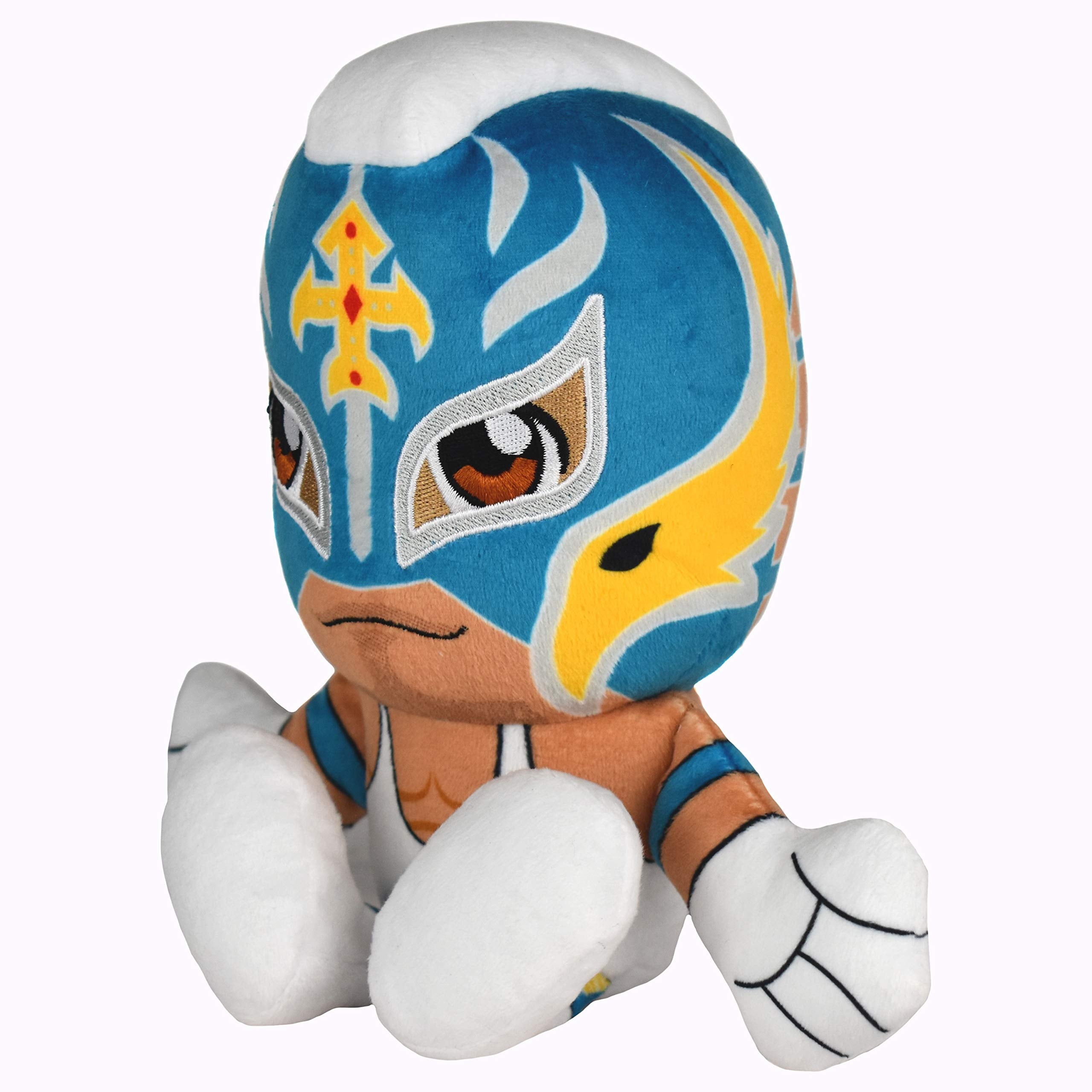 Bleacher Creatures Rey Mysterio Kuricha 8-inch plush, side view, ideal for display and play.