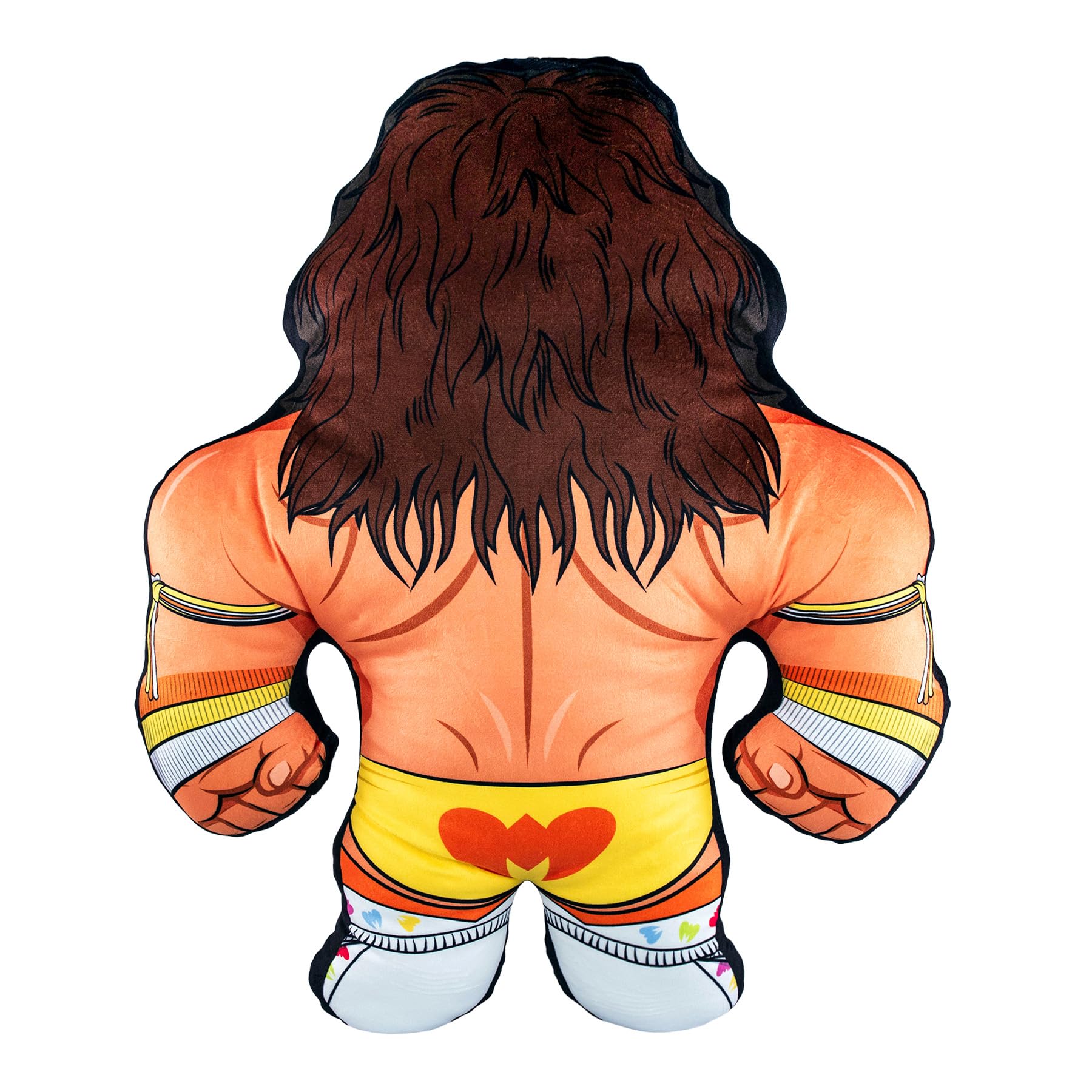 Bleacher Creatures WWE Ultimate Warrior 24-inch Bleacher Buddy, face detail, bold coloring.