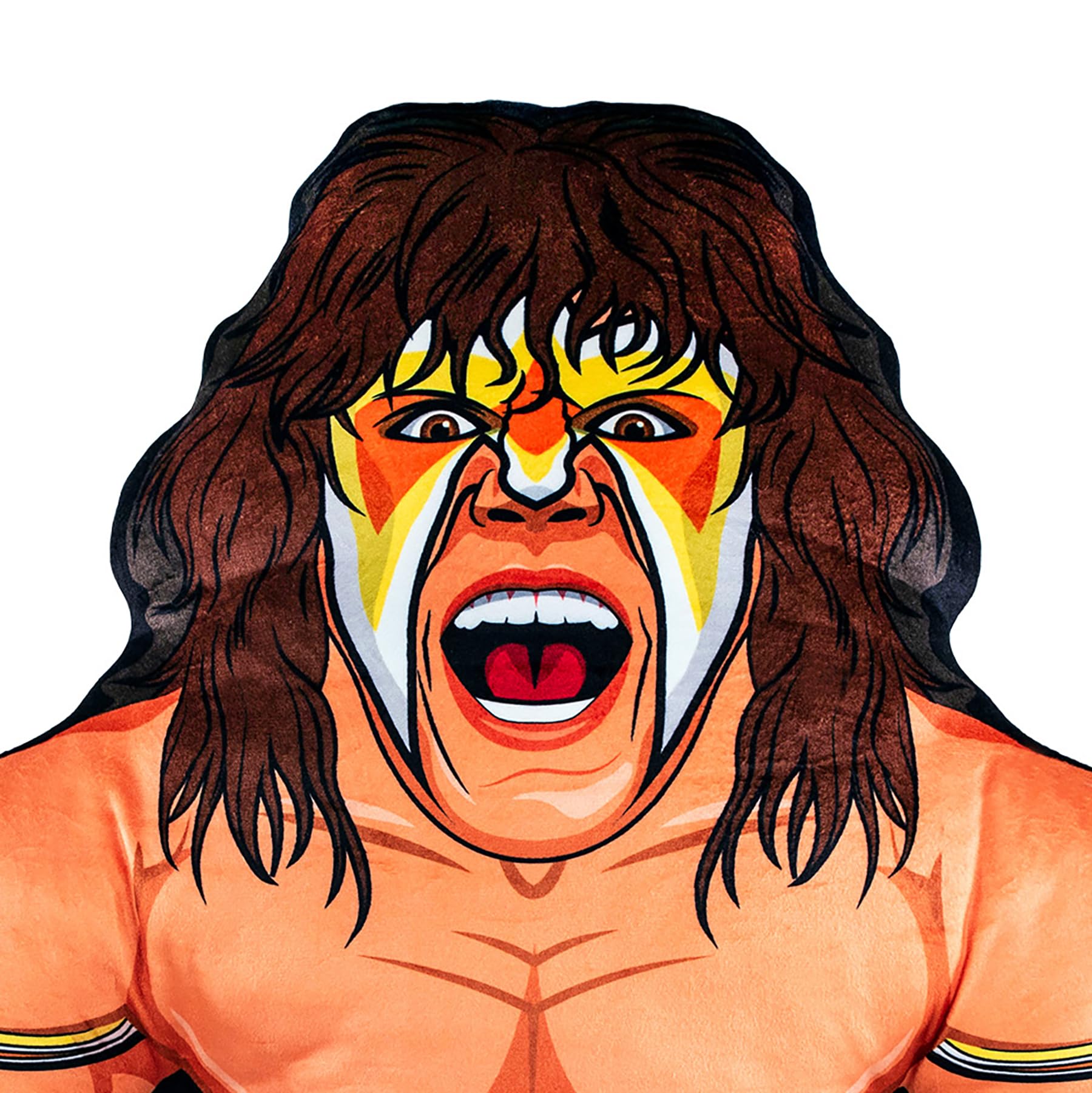 Bleacher Creatures WWE Ultimate Warrior 24-inch Bleacher Buddy, display-ready pose.