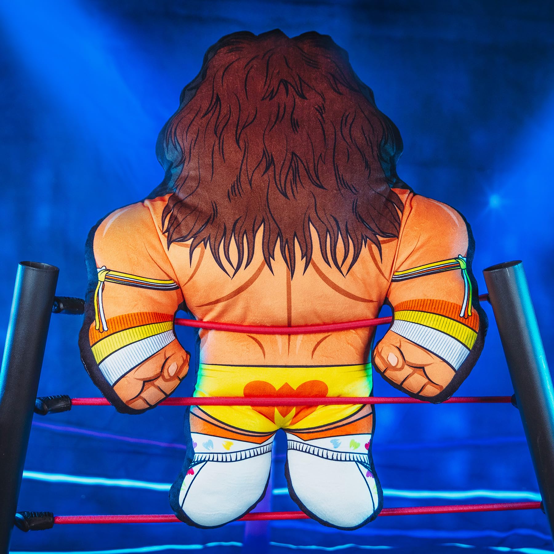 Bleacher Creatures WWE Ultimate Warrior 24-inch Bleacher Buddy, packaging view, gift-ready.