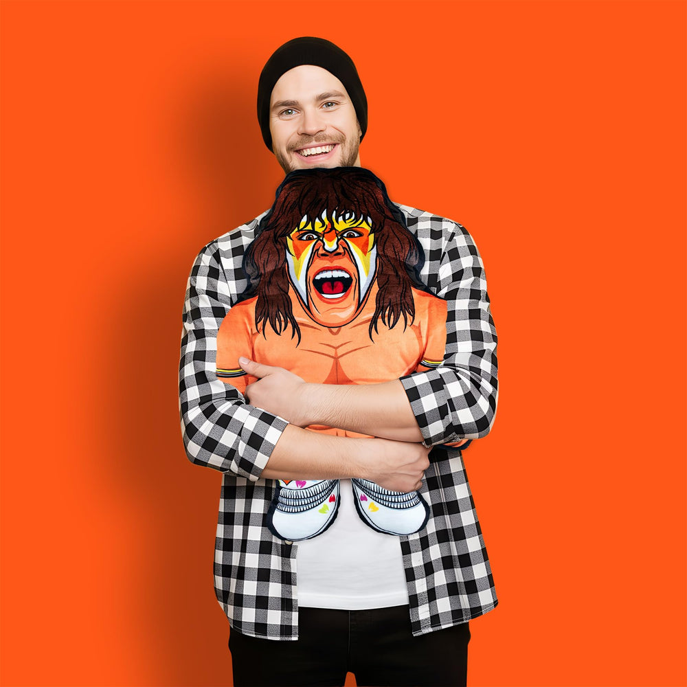 Bleacher Creatures WWE Ultimate Warrior 24-inch Bleacher Buddy, side view, great for reenactments.