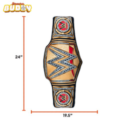 Bleacher Creatures WWE 24-inch Bleacher Buddy belt back reveals plush softness and durability.