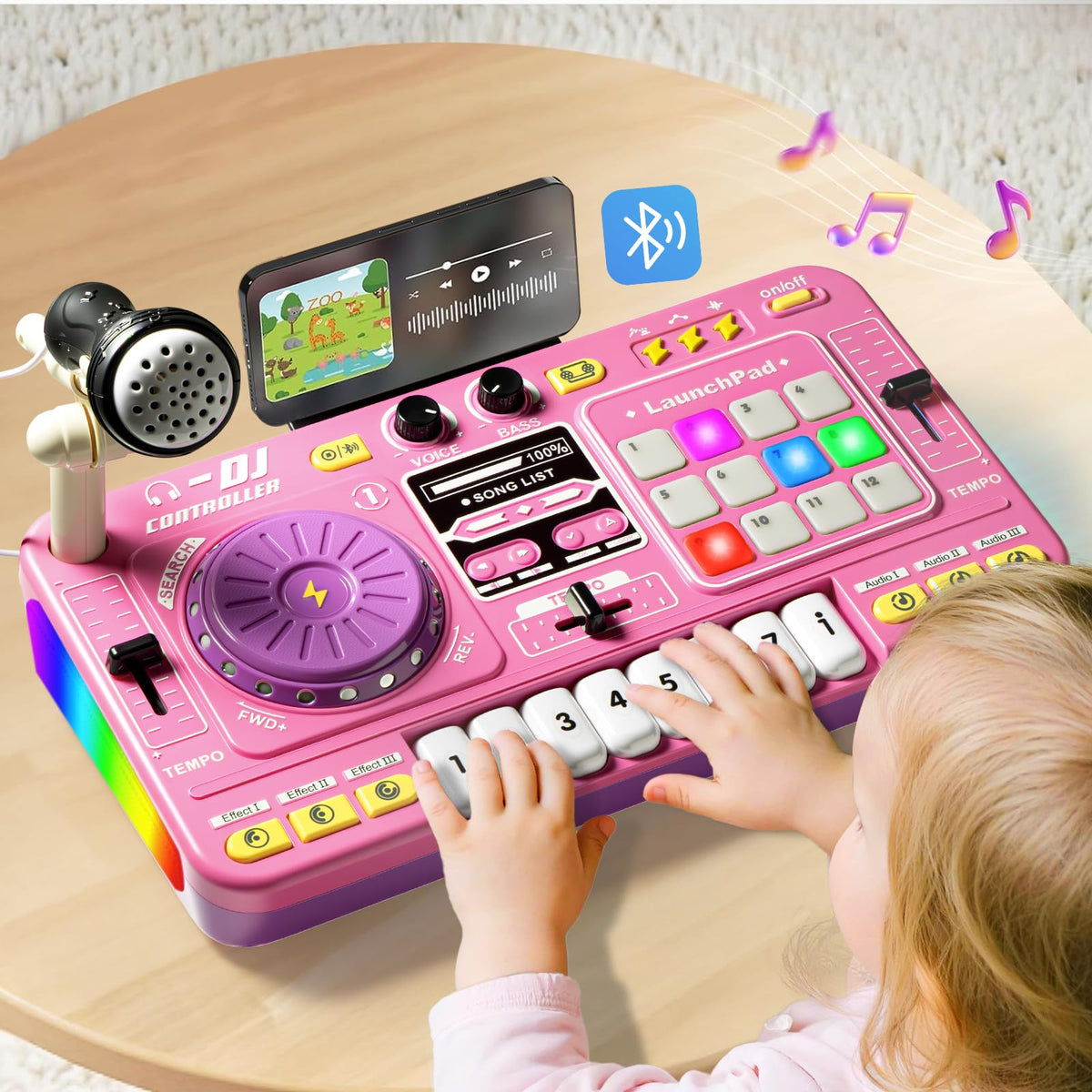 BLF FUN Baby DJ Table lights illuminate playtime with engaging rhythms.