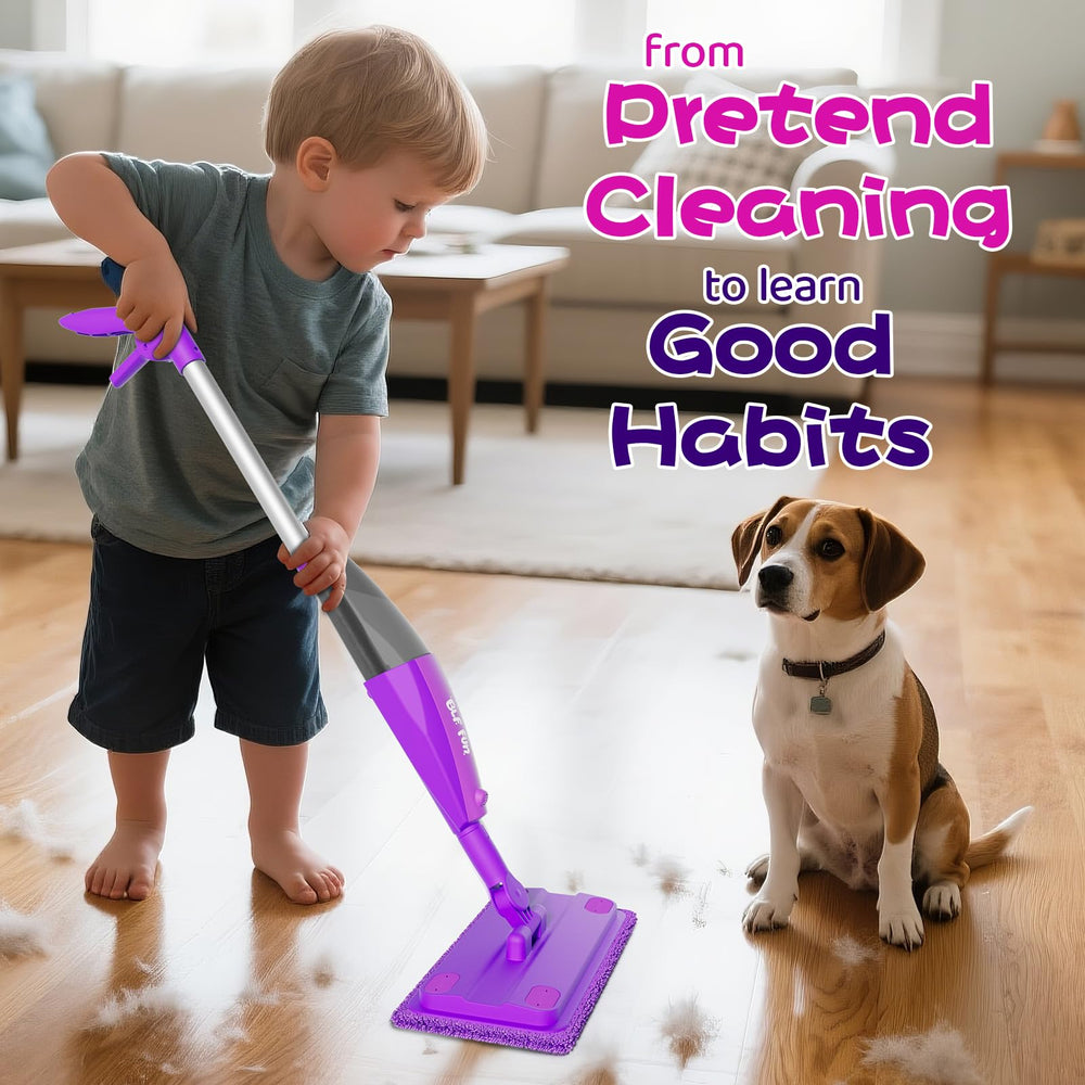 BLF FUN Kids Spray Mop purple gift-pack ideal for Christmas or birthdays.