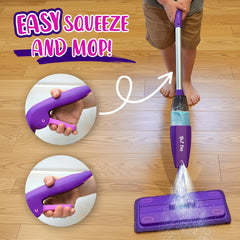 BLF FUN Kids Spray Mop purple spray-function demonstrates gentle coverage for safe pretend play.