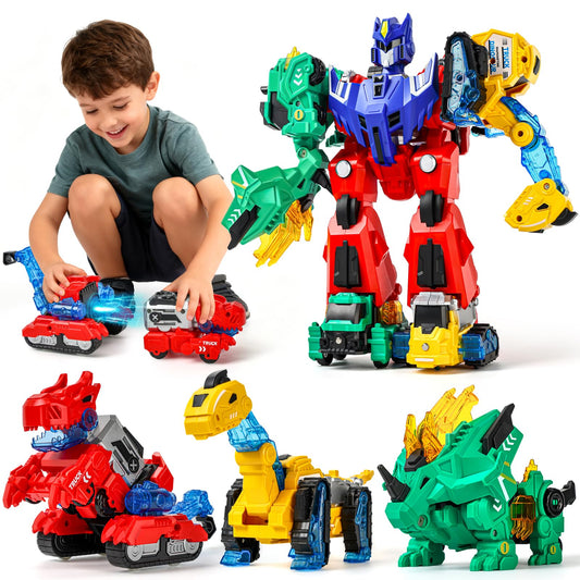 BLF FUN magnetic dino car side view highlighting safe, colorful design for imaginative play
