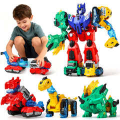 BLF FUN magnetic dino car side view highlighting safe, colorful design for imaginative play
