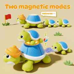 BLF FUN turtle toy features cheerful songs and adjustable volume for safe listening