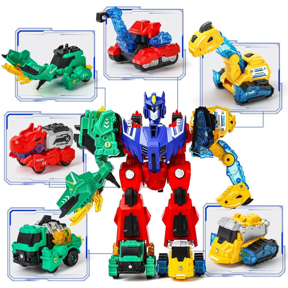 BLF FUN six-in-one dino robot assembly demonstrates versatile transforming play