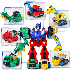 BLF FUN six-in-one dino robot assembly demonstrates versatile transforming play