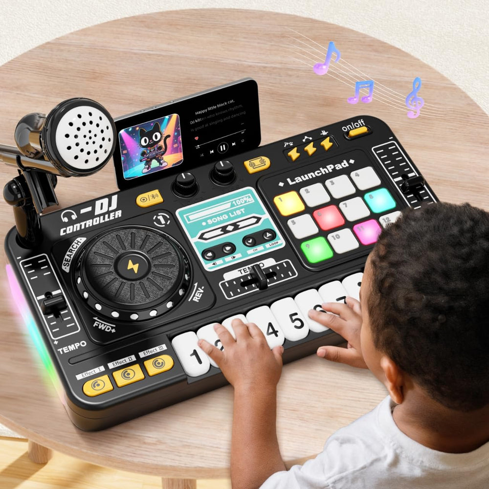 BLF FUN Toddlers DJ Mixer Toys with lights enhance rhythm and play.