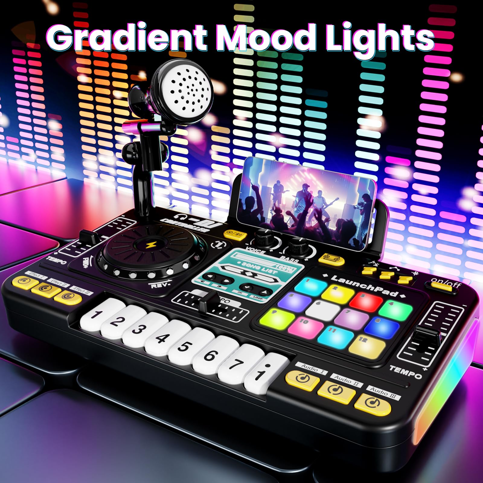BLF FUN Toddlers DJ Mixer Toys recording mode captures kids’ tunes.