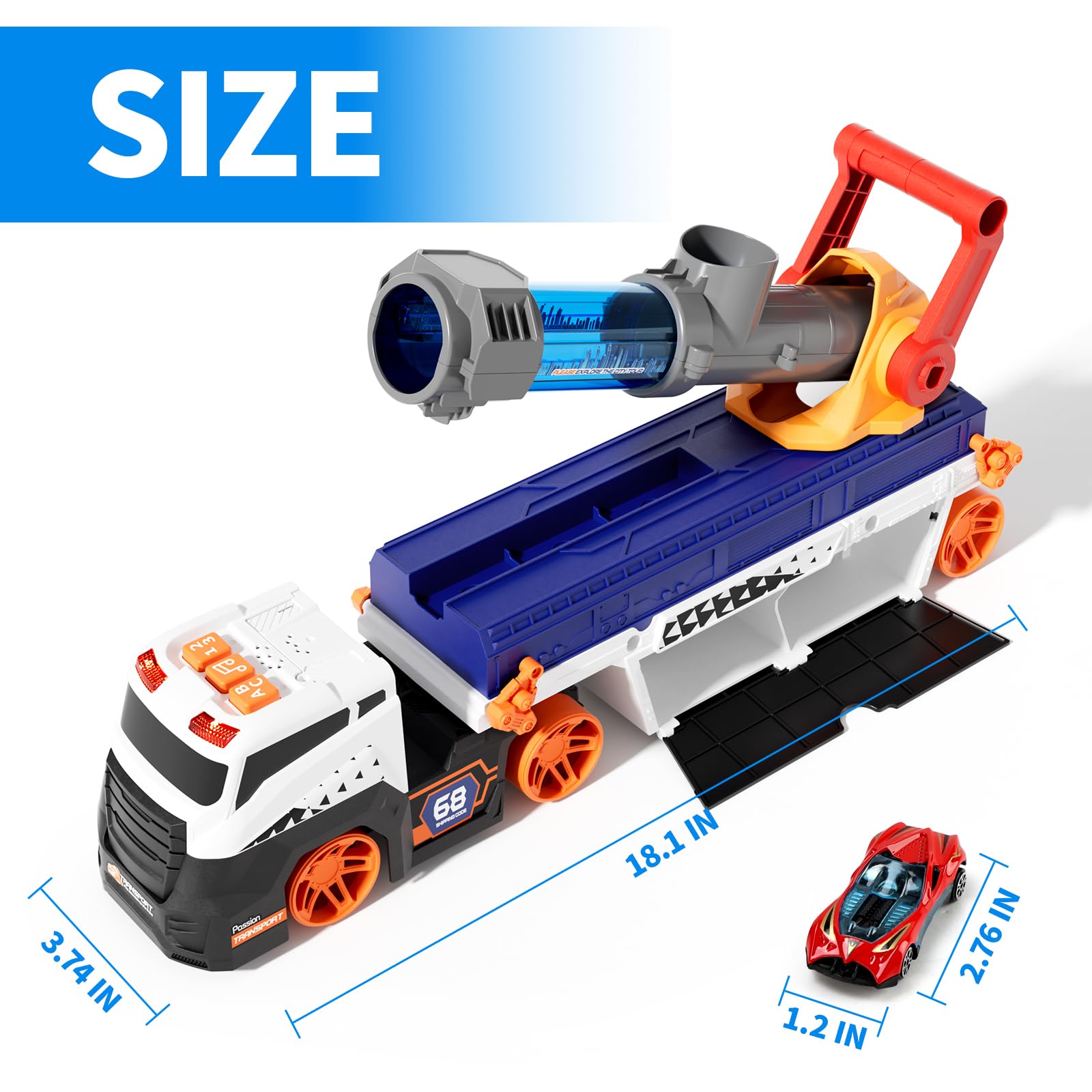 Stickers add a customizable, colorful touch to the toy cars.