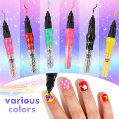BLIFF glitter powder adds sparkle to kid-friendly nail art projects.