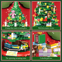 BLIFToi Christmas Tree Building Set light strip powering a warm glow for evenings