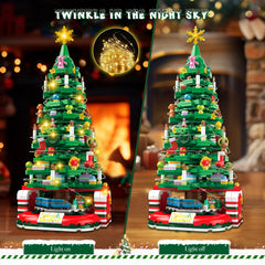 BLIFToi Christmas Tree Building Set rotating train under tree for dynamic holiday charm