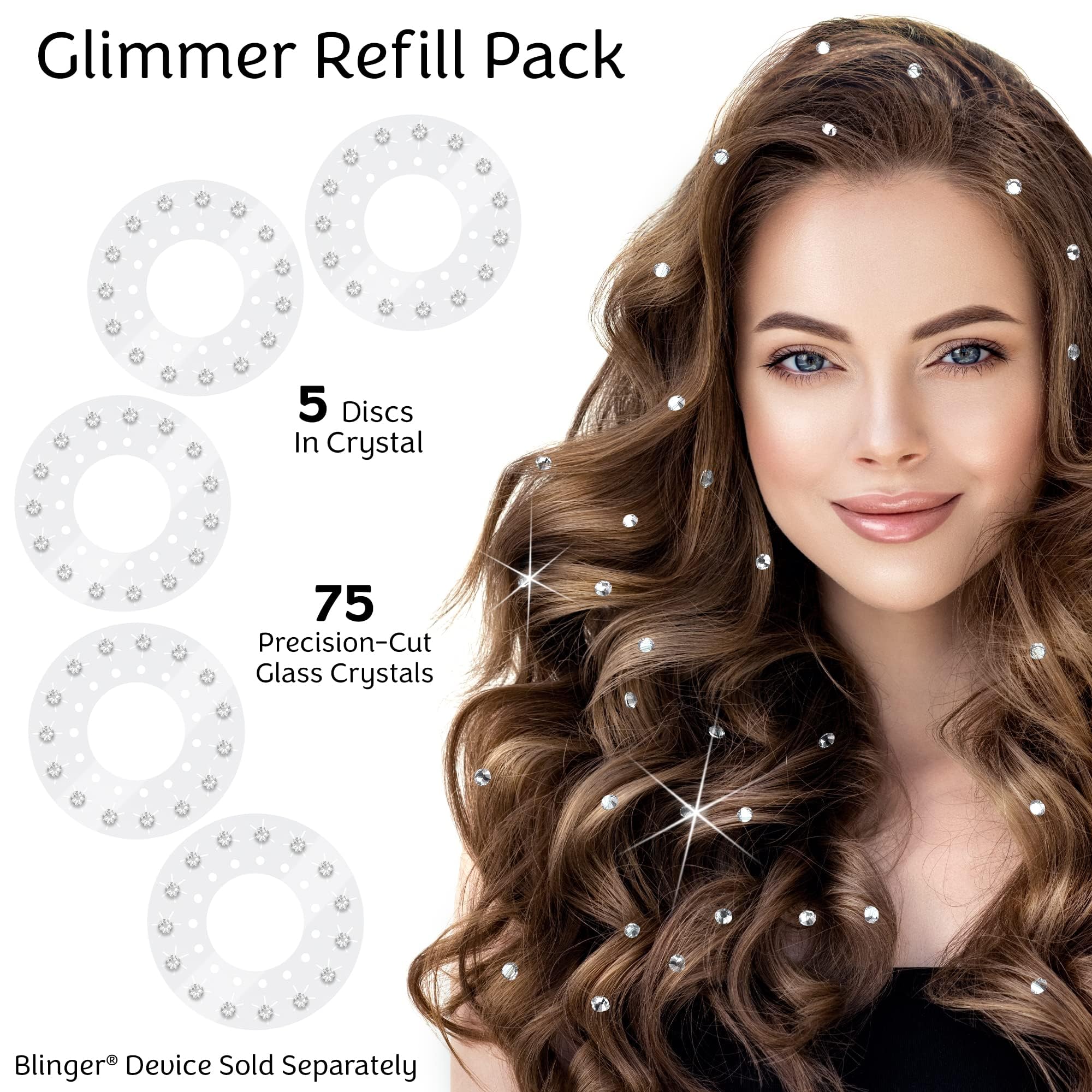 75 precision-cut light rose crystals to refresh your Blinger kit for glamorous looks.