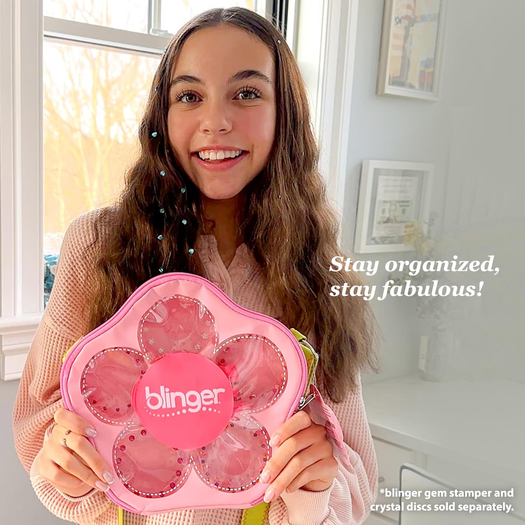 blinger Flower Carry Case capacity up to 225 gems for organized storage