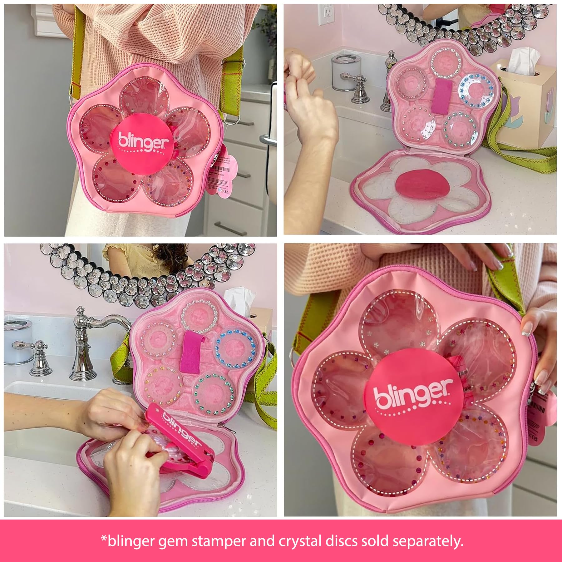 blinger Flower Carry Case portable design ideal for travel and on-the-go glam