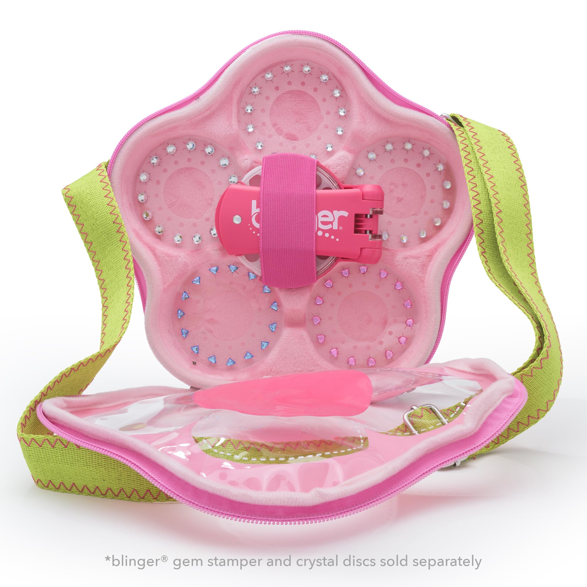blinger Flower Carry Case secure zipper closure keeps contents safe