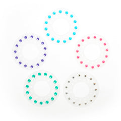 Blinger glitter gems add dimension to hair braids and fashion accessories.