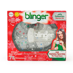 Close-up of Christmas gem discs for Blinger stamper