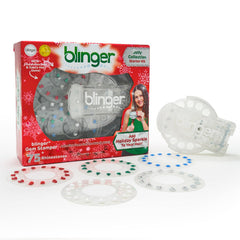 Blinger Jolly Collection hair gem stamper with 75 gems adds sparkle to holiday looks