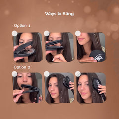 Light rose crystals boost festive looks for parties and photoshoots with Blinger.