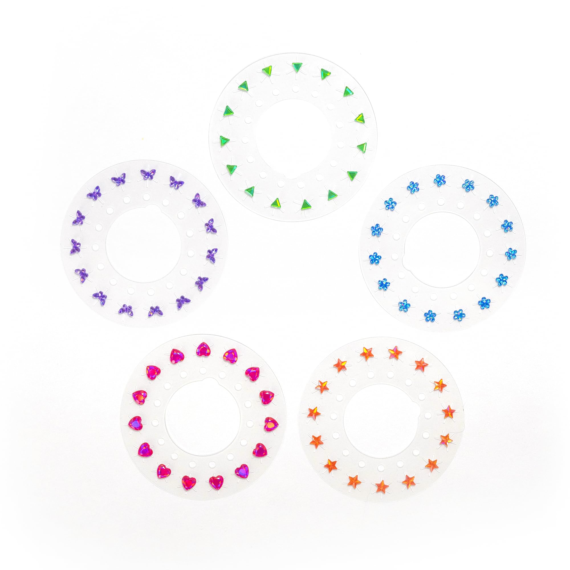 Blinger Sparkle Collection rhinestones disc 7 demonstrates color mix for stylish fringe or headbands.