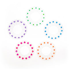 Blinger Sparkle Collection rhinestones disc 7 demonstrates color mix for stylish fringe or headbands.
