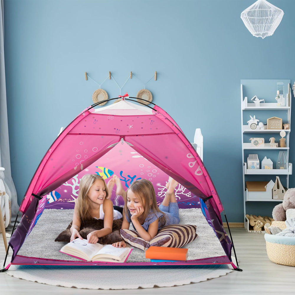 BLINWORLD Mermaid Tent folded for compact storage and travel